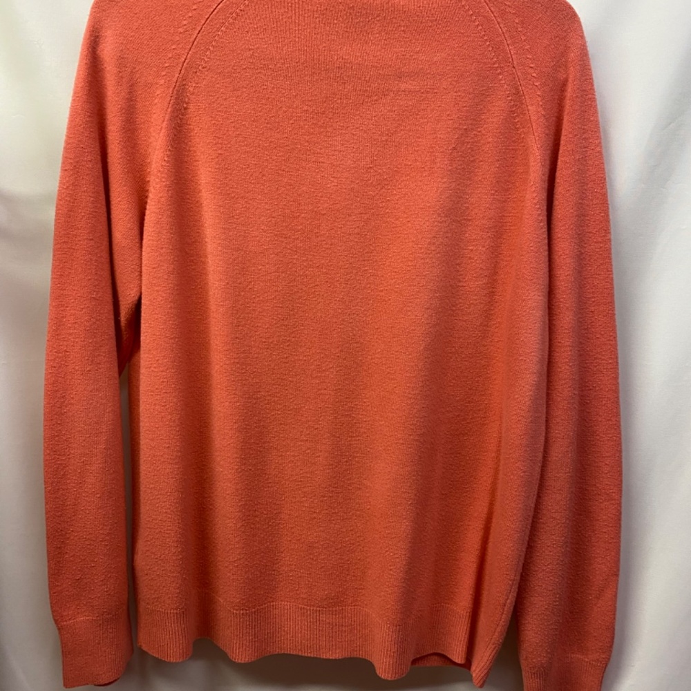 White Stag orange / pumpkin colored cardigan button-up sweater size L - Picture 3 of 7
